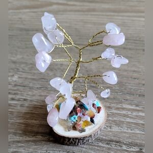 Gemstone Rose Quartz Tree Of Life